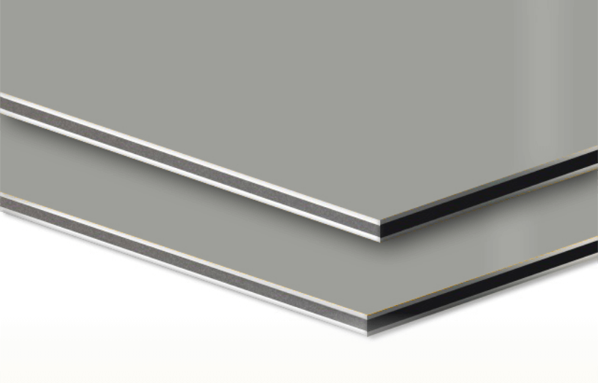 Metallic Grey Composite Panel